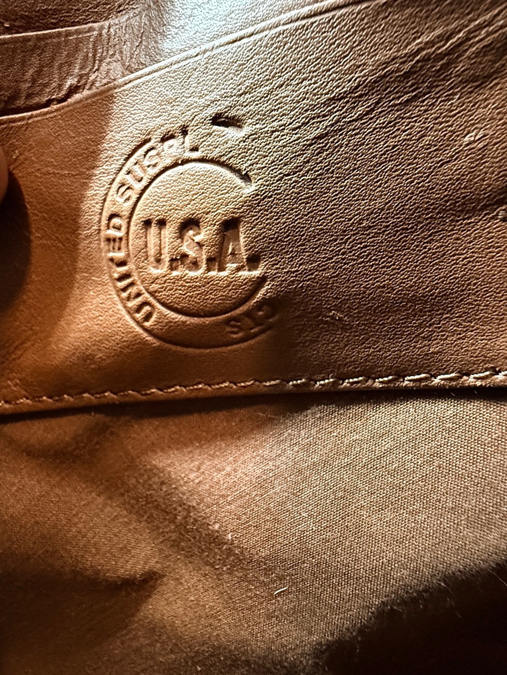 Myra Bag Brown and Cream Hand-Tooled Sunflower Round Crossbody - Picture 8 of 8